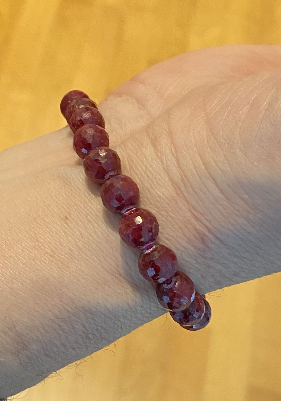 Bracciali & Braccialetti: Edles Rubin-Armband, facettiert – Nuovo e nell'imballaggio originale da Matten b. Interlaken venduto da kero71 2