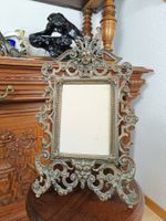 Prunkvoller Fotorahmen Messing Bronze Antik Barock Engel