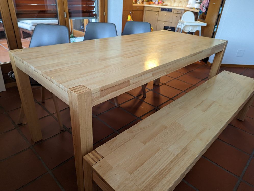 Esstisch IKEA Nordby mit Bank und 3 Stühlen Kaufen auf Ricardo