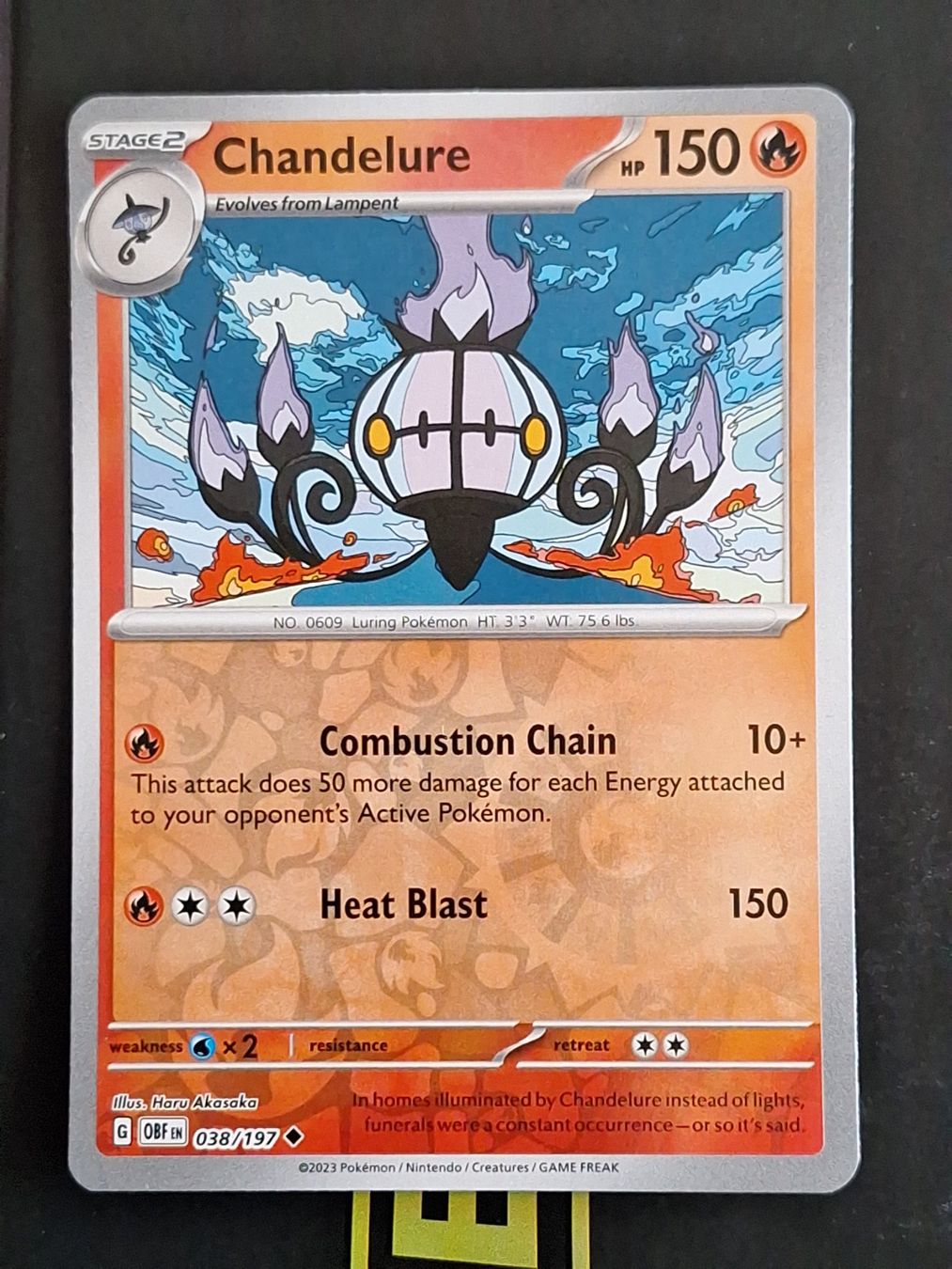 Pokémon Carte collezionabili: Chandelure - Pokemon Reverse Holo Obsidian Flames – Usato da Altstätten SG venduto da GGsGameshop