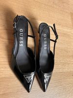Guess Slingpumps Lack Schwarz, Gr. 39 - Eleganter Look!