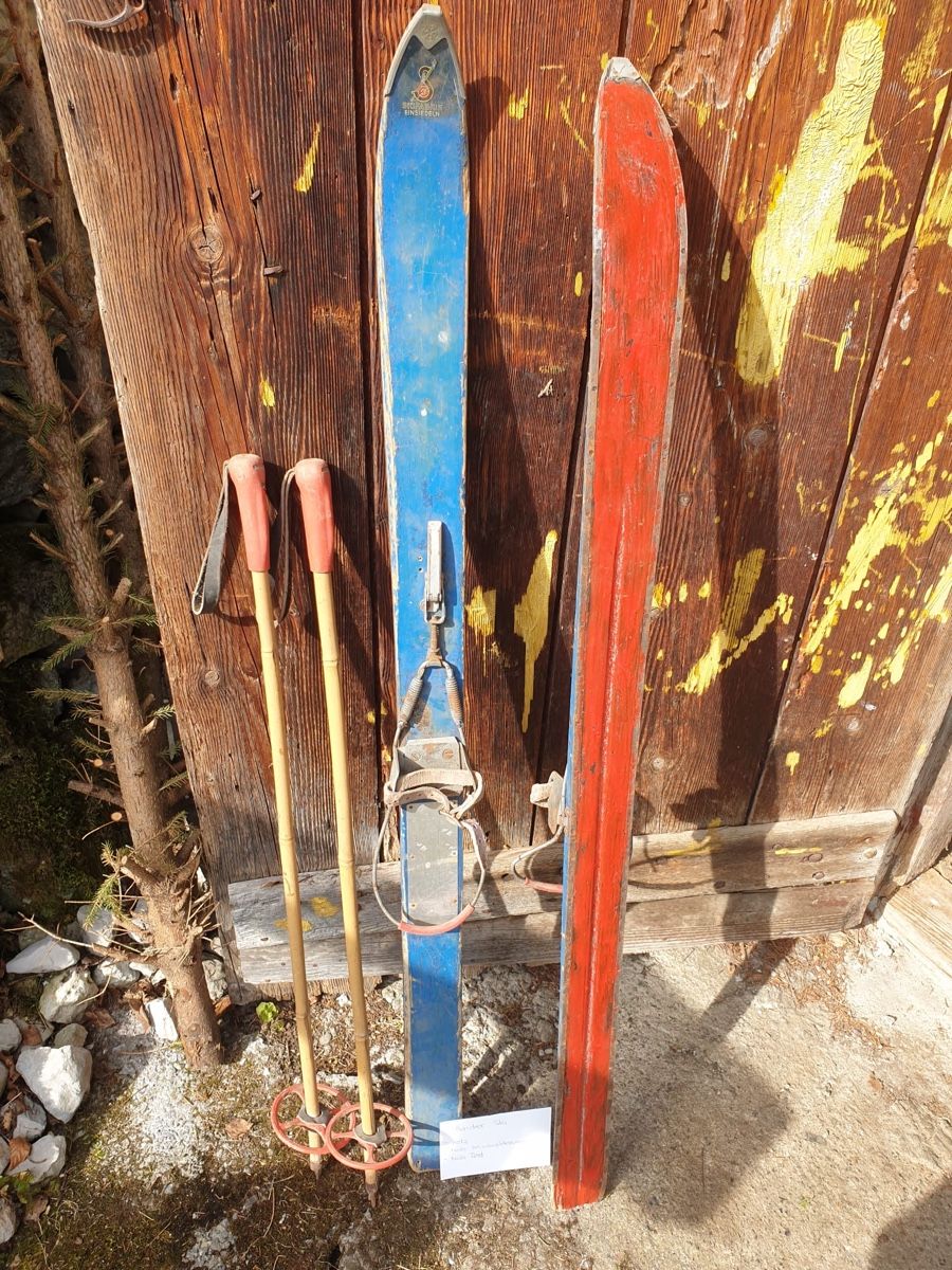 Sci: Antike Kinder Skier – Difettoso da Oberurnen venduto da red_5myh