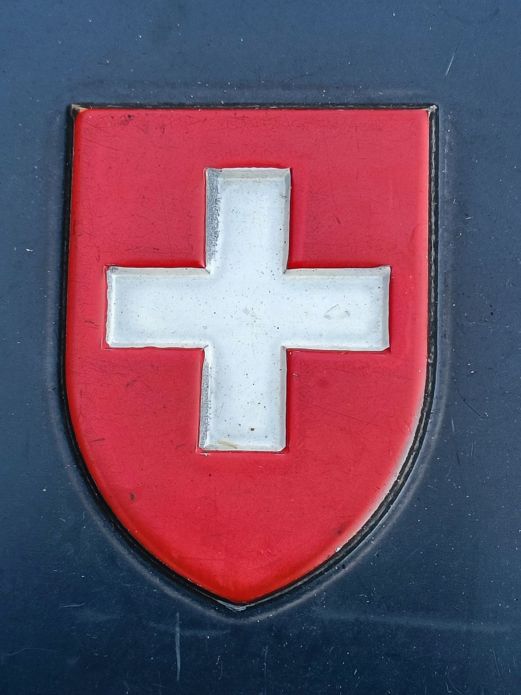 Schweizer Armee Schilder: Altes Militär Kennzeichen M 7014 – Gebraucht aus Brugg AG von Ente015 3