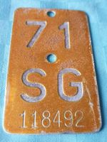 Velonummer SG 71