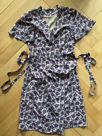 Floral Wrap Dress by SET, Size 38, Summer Dress