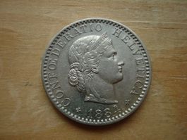 (Z3) 20 Rappen 1884 VZ-UNZ