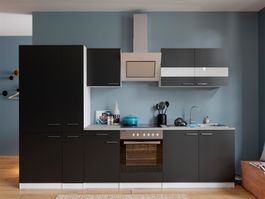 377 Küchenzeile Küchenblock 300cm W/SW - Küche Einbauküche