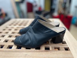 Sandalen in Meeresblau, Block Heels 37, elegant & gebraucht
