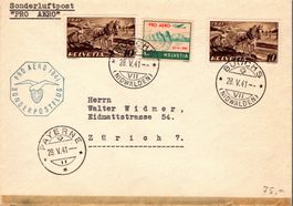 CH - Flugpost - Sonderflug - SF 41.1a - ZSt - Deutsch