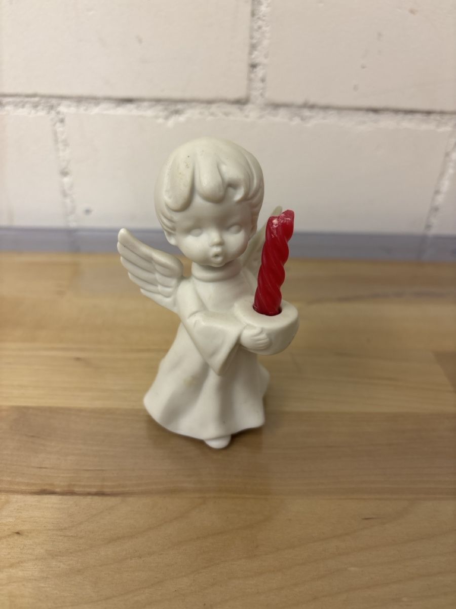 Statuette: Engel mit Kerze, kleine Figur – Usato da Adliswil venduto da ninotschka7