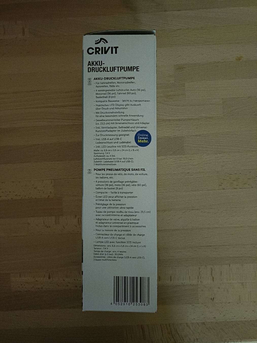 Pumpen: Pompe à vélo électrique neuve – Neu und originalverpackt aus Vaulruz von O_DDM 2
