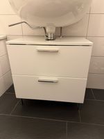 Waschtischunterschrank weiss mit zwei Schubladen