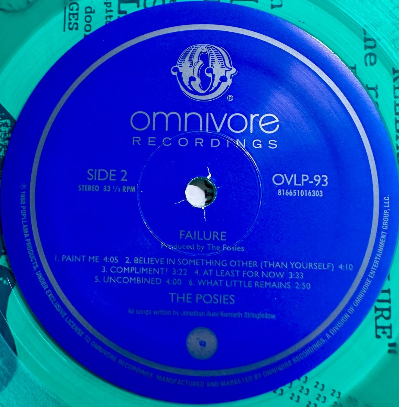 Dischi in vinile: The Posies - Failure // LP: VG++; Sleeve: VG++ – Usato da Zürich venduto da saltbee 3