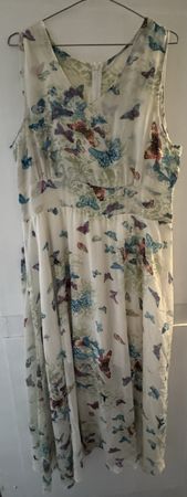 Ladies Dress Butterfly Print Size L