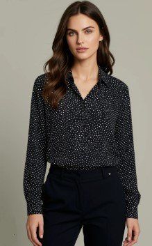 Chemise H&M pois noir blanc taille 38