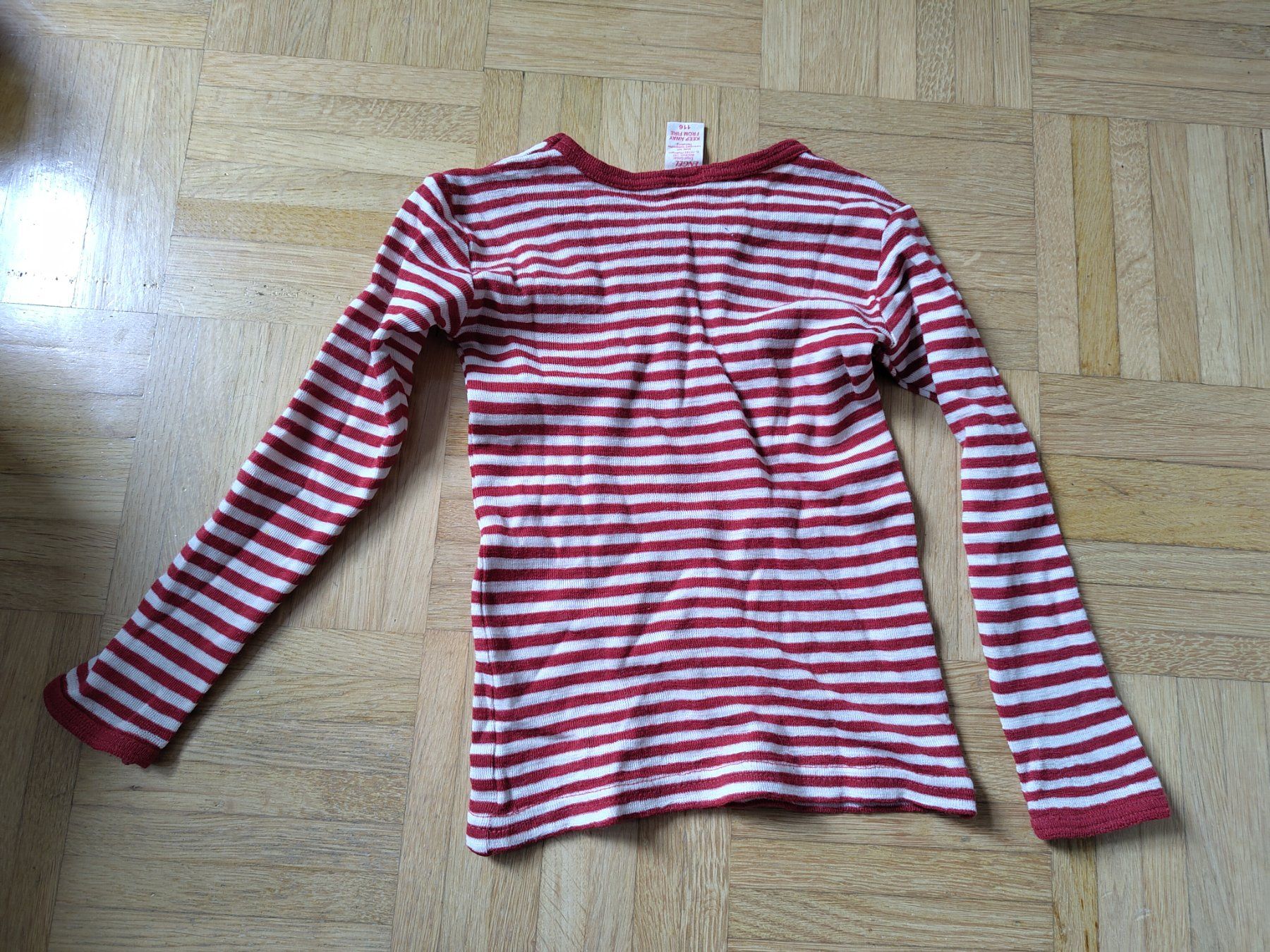Biancheria intima: Engel Merinowollpullover rot weiss 110/116 – Usato da Jona venduto da tschounaess 2