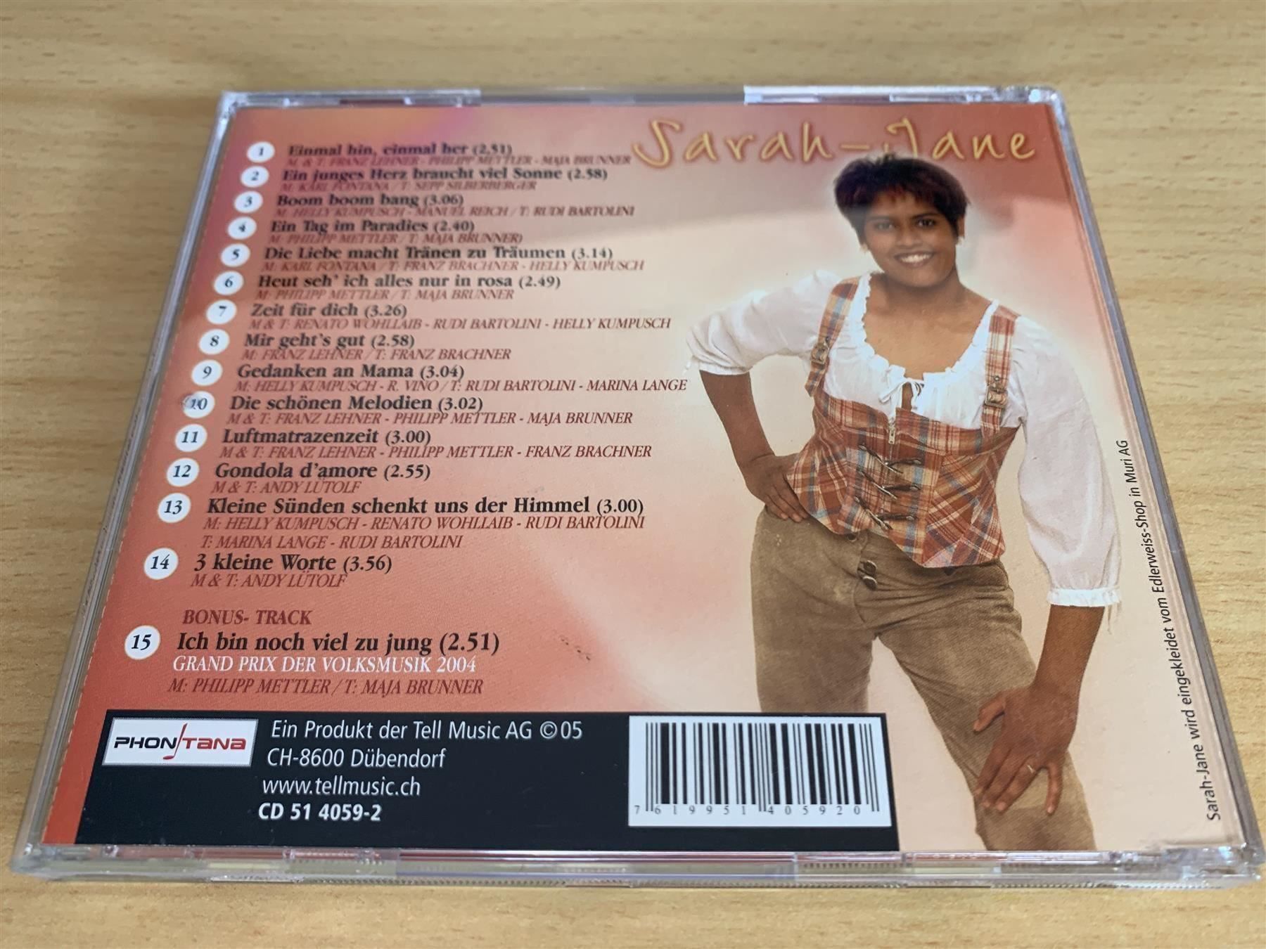 CD: Sarah-Jane – Einmal Hin, Einmal Her – Usato da Rikon im Tösstal venduto da Alpenmutz 1