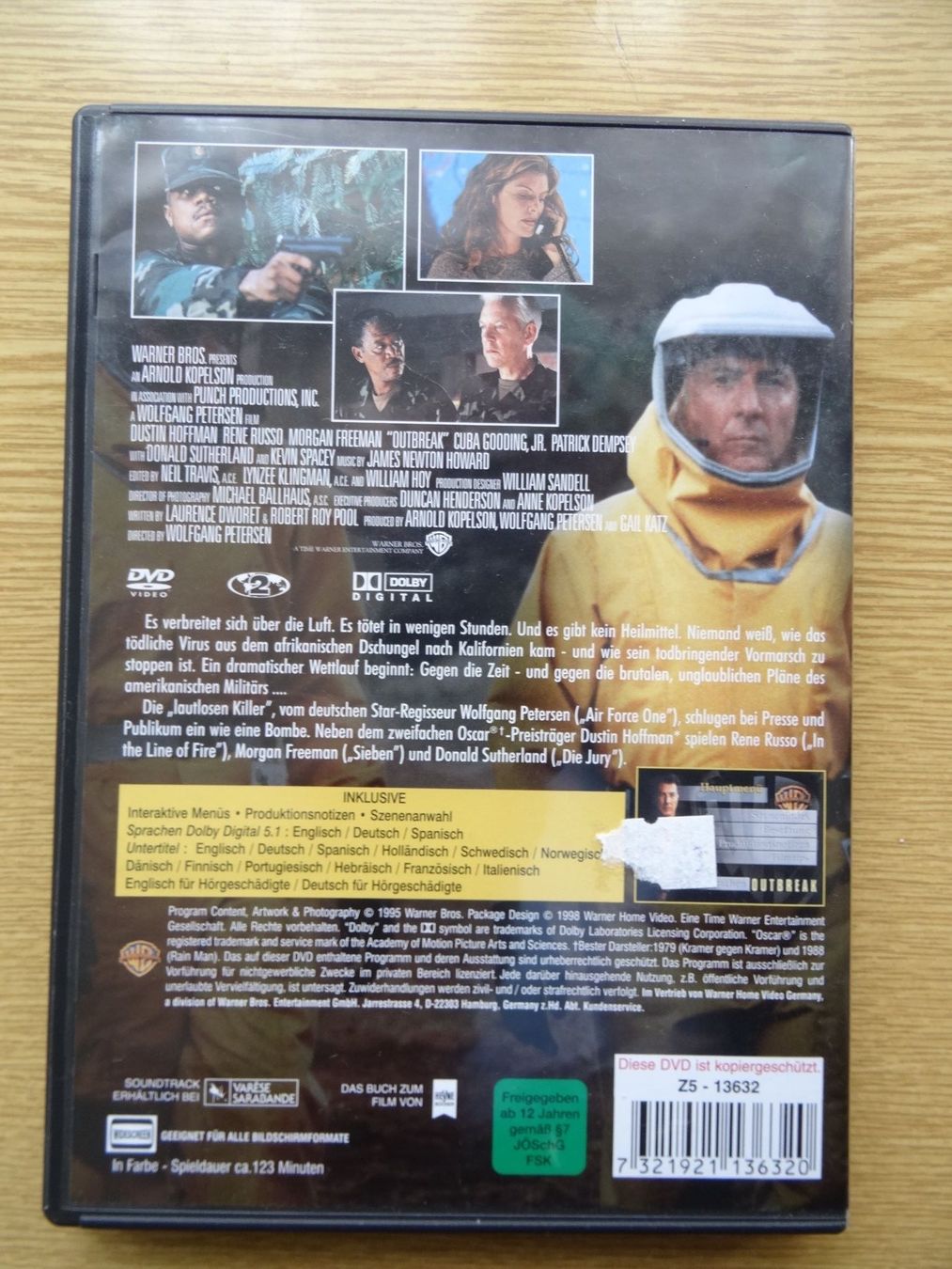 Alle DVDs: Outbreak (1995) DVD – Gebraucht aus Zürich von burdan 1