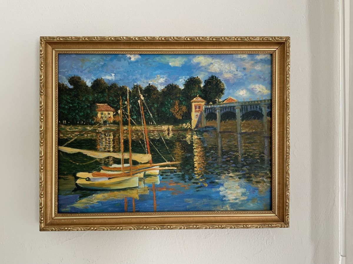 Tableaux: Monet, Copy, mit Bilderrahmen, Ölfarben auf Leinwand – D'occasion à Oberwil par xdb_gw6t