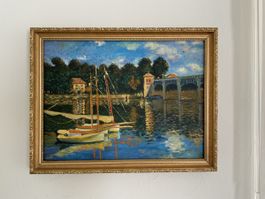 Monet, Copy, mit Bilderrahmen, Ölfarben auf Leinwand