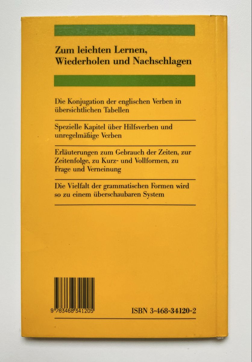 Livres: LANGENSCHEIDT VERBTABELLE ENGLISCH – D'occasion à Malters par Kuettel1 1