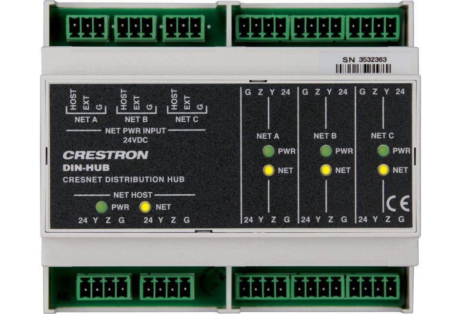 Hub & Switch: Crestron DIN-HUB; DIN Rail Cresnet Distribution Hub – Usato da Rothenburg venduto da BildundTon