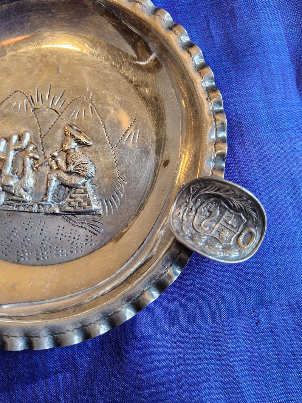 Portacenere: Peru Sterling Silber Ascher mit Lama – Usato da Zürich venduto da SciTec 4
