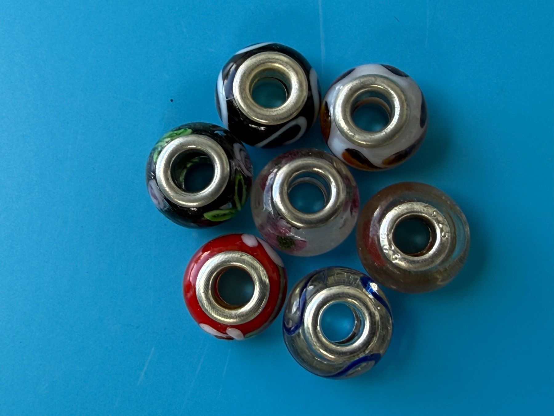 Anhänger: 7 BEAD  PERLEN  PANDORA KOMPATIBEL ASS.   BEADS – Gebraucht aus Subingen von ArtBead 3
