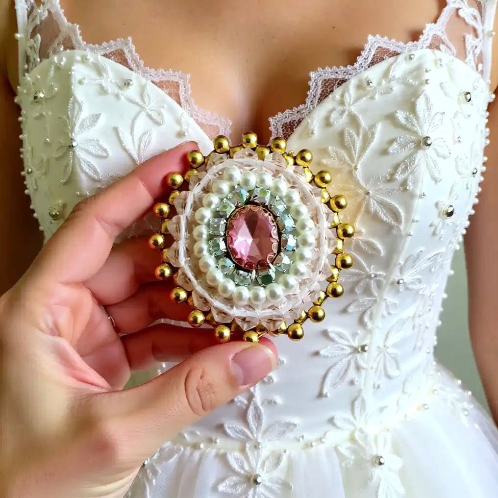 Broschen & Nadeln: Luxus Royal Brosche | Handgemachte Brosche | Brautschmuck – Neu und originalverpackt aus Vals von ABA-Atelier 1