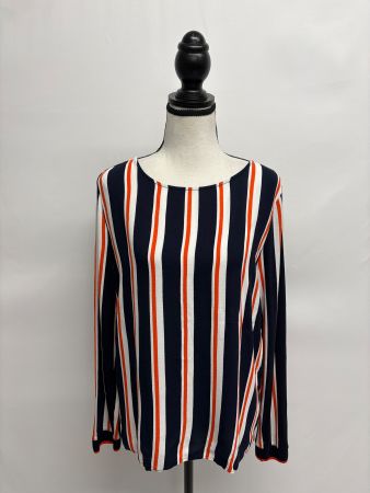 Street One Viskose Shirt Gr. 40 blau orange sportlich Bluse