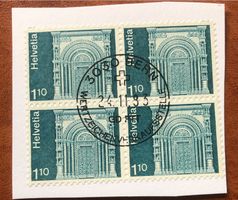 4 er Block Nr.1292 mit Papier Stempel Bern  