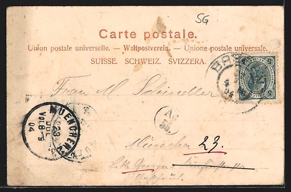 Cartoline postali: Rorschach, Hafenplatz und Hafen aus der  – Usato da Berlin venduto da bartko-reher 1