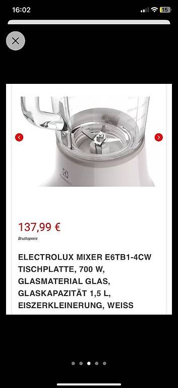 Küchengeräte: Stand Mixer Elektrolux Blender e6tb1-4cw  – Gebraucht aus Winterthur von Samantha59 3