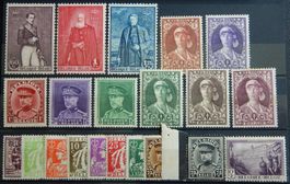 Belgien ex. Kat. 284-376 * 1930/34 Kat. 151 Euro