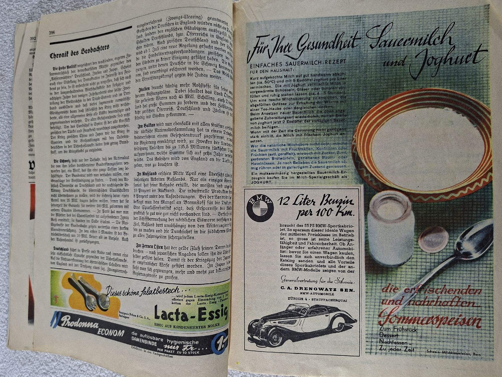 Riviste & Magazine: antike Zeitschrift, Beobachter, 1938 – Usato da Grindelwald venduto da carro5 3