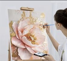 Blumen Malen nach Zahlen Set, 40x50 cm, Neu & OVP🎨