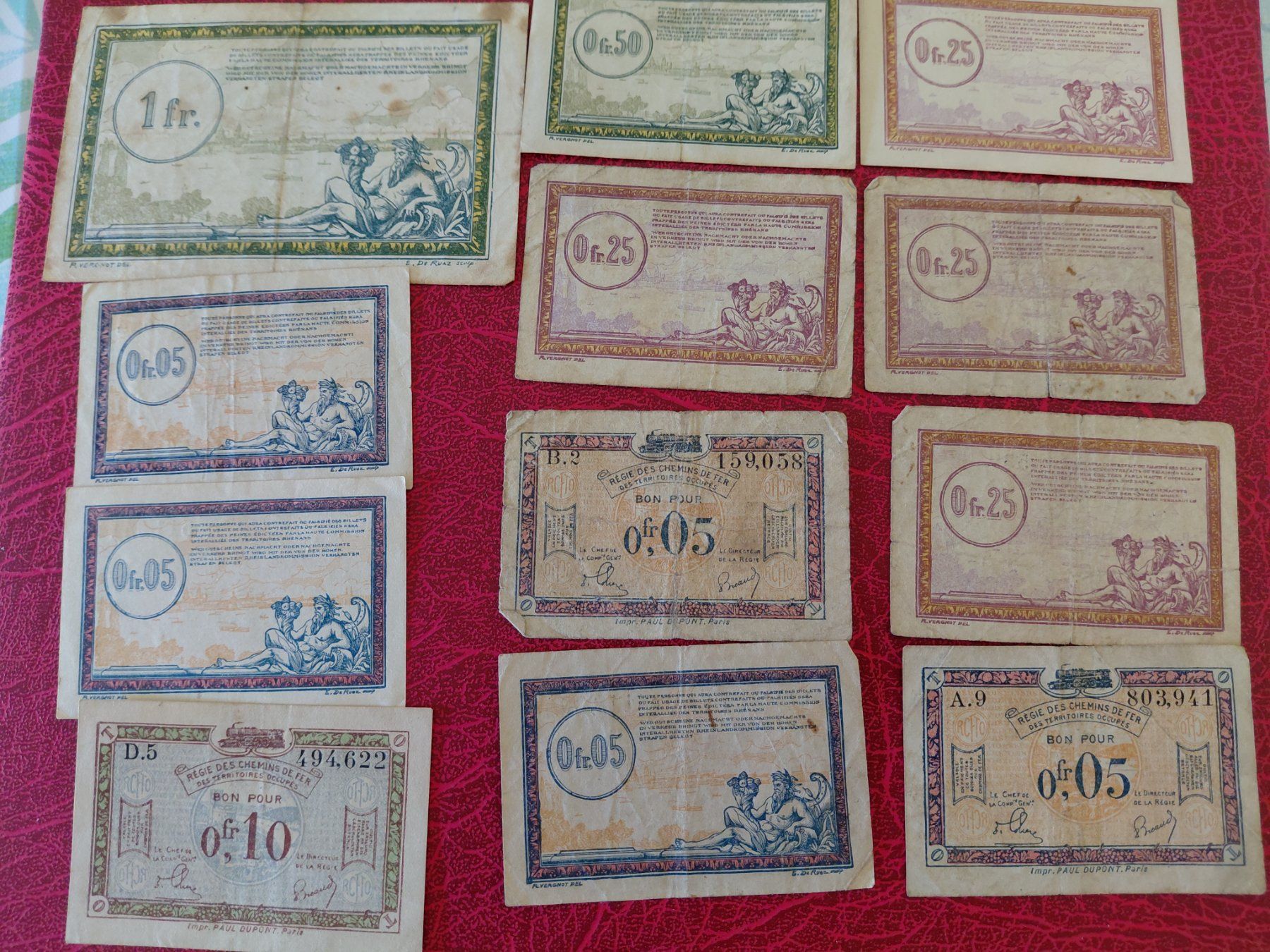 Banknoten: Notgeld Frankreich 1946 – Gebraucht aus Horw von Onurb008