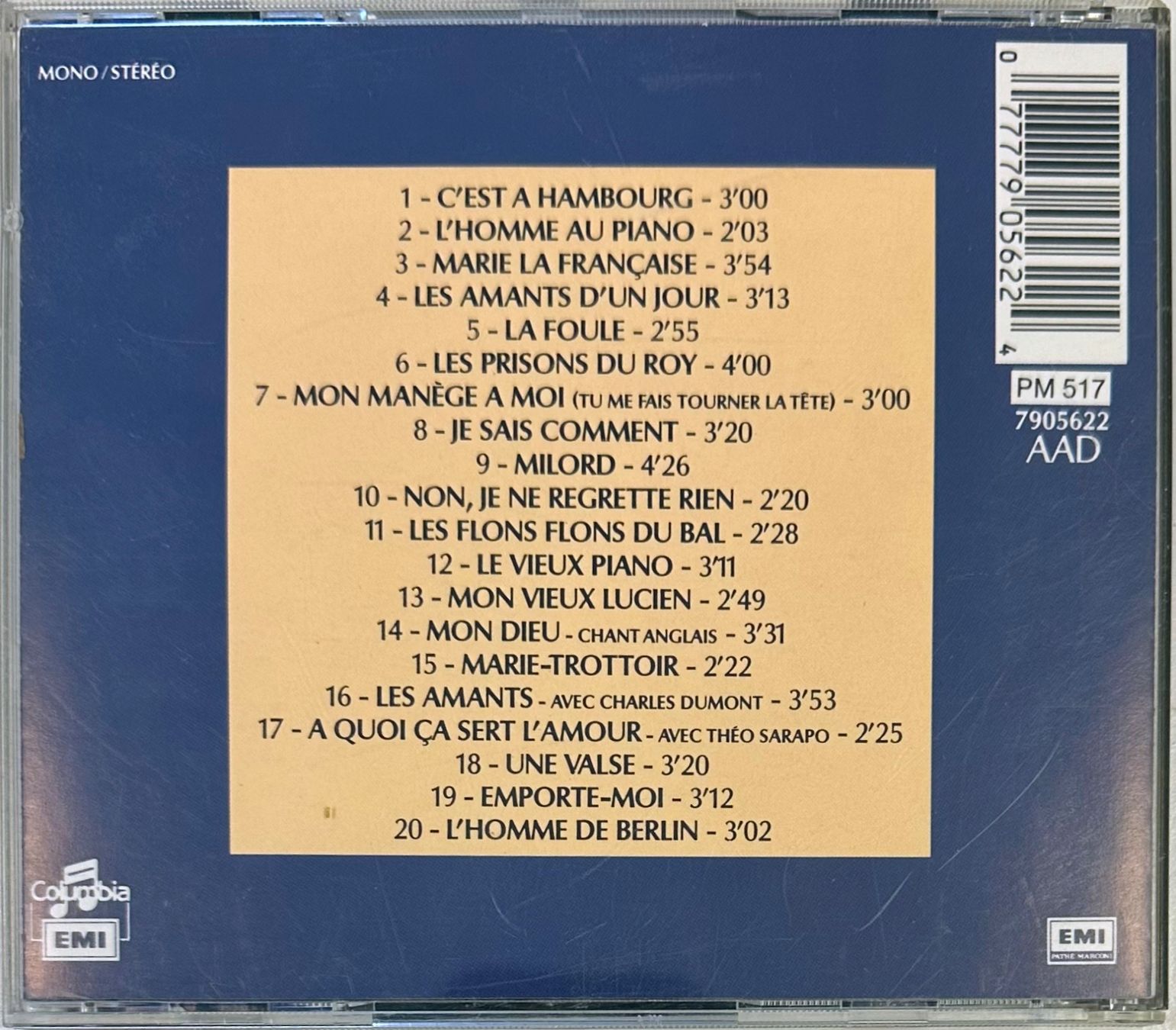 CD: Édith Piaf – 25e Anniversaire - Volume 2 – Usato da Martigny venduto da jereq 1