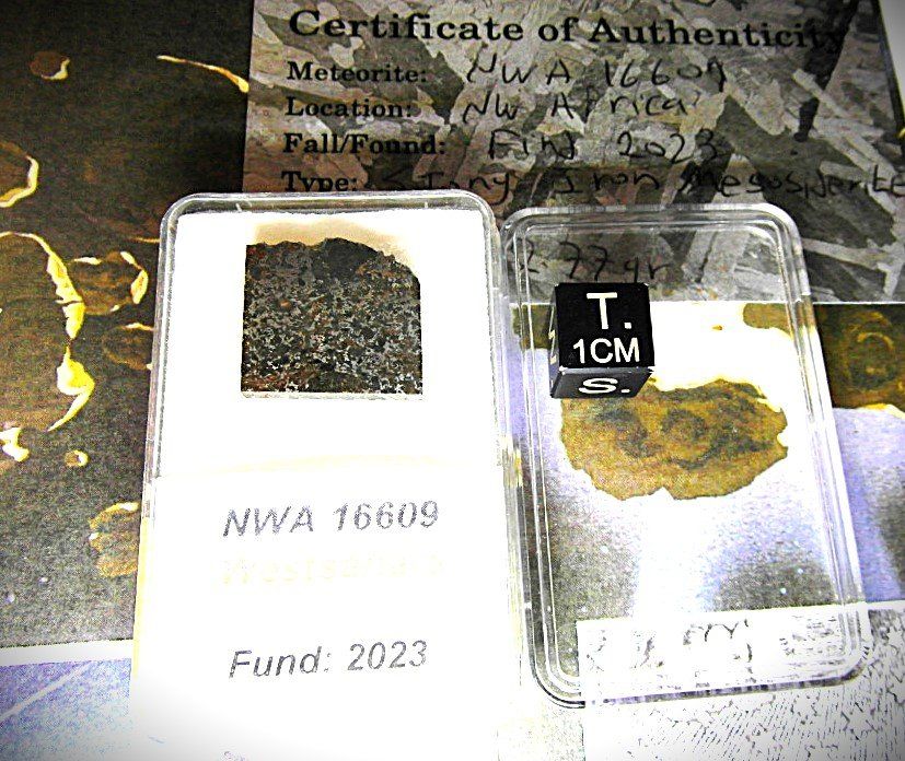 Minerali & Pietre curative: 2,77 g  NWA 16609 Mesosiderite  -  Meteorit – Nuovo (secondo la descrizione) da Lengnau BE venduto da Lanthemann