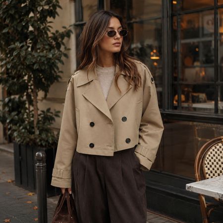 Zara Trench Trenchcoat Kurze Jacke Gr.38-40 Neu 79,90