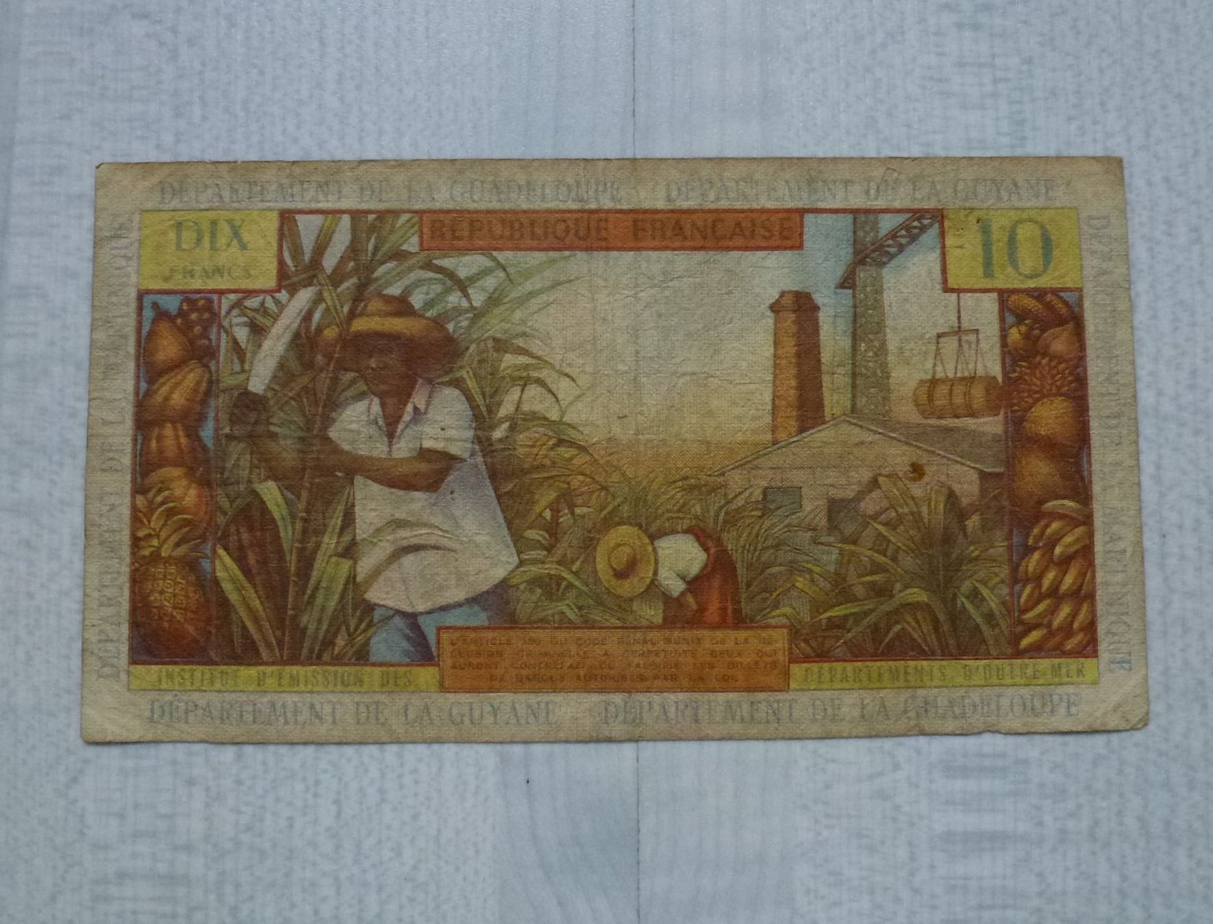 Banconote: Dep. d`outre Mer ++ 10 Francs 1964 – Usato da Walkringen venduto da Casablanca777 1