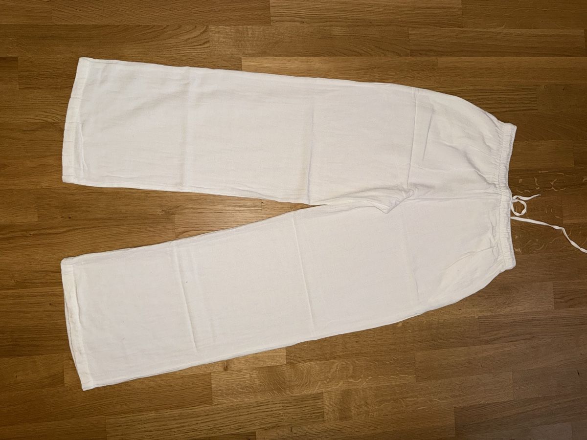 Pantaloni: Leinenhose weiss Grösse M – Usato da Mörschwil venduto da Seegurke18 2