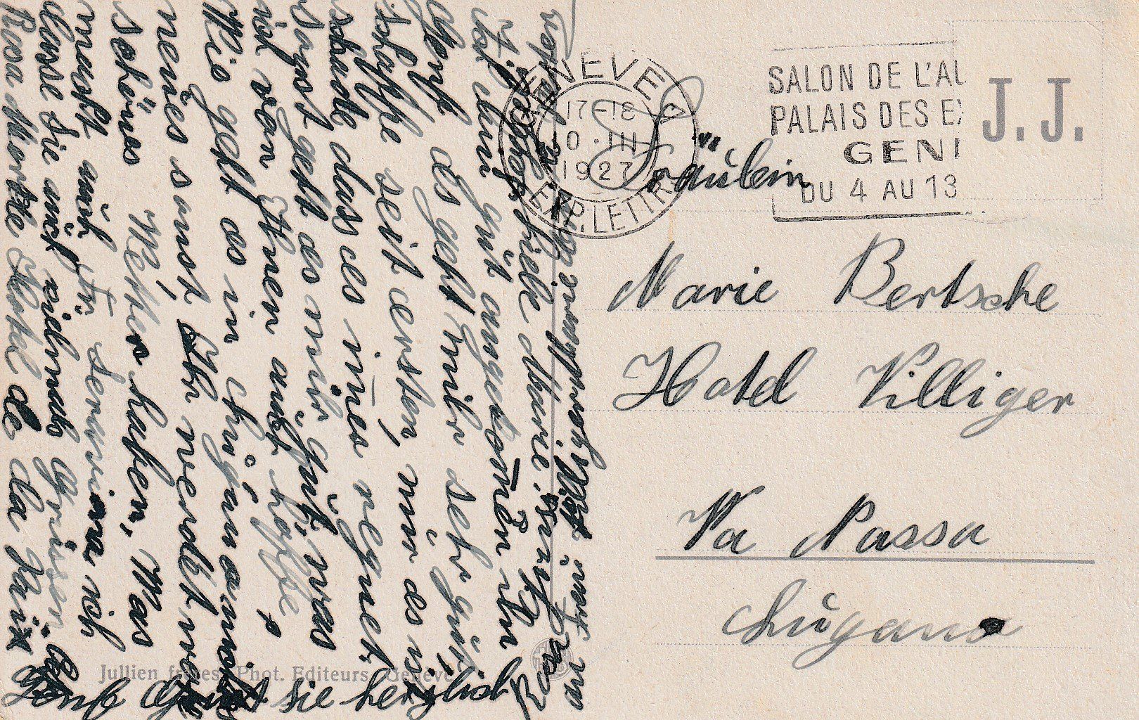 Cartoline postali: AK Genève gel. 10.3.1927 – Usato da Fribourg venduto da schnalla92 1