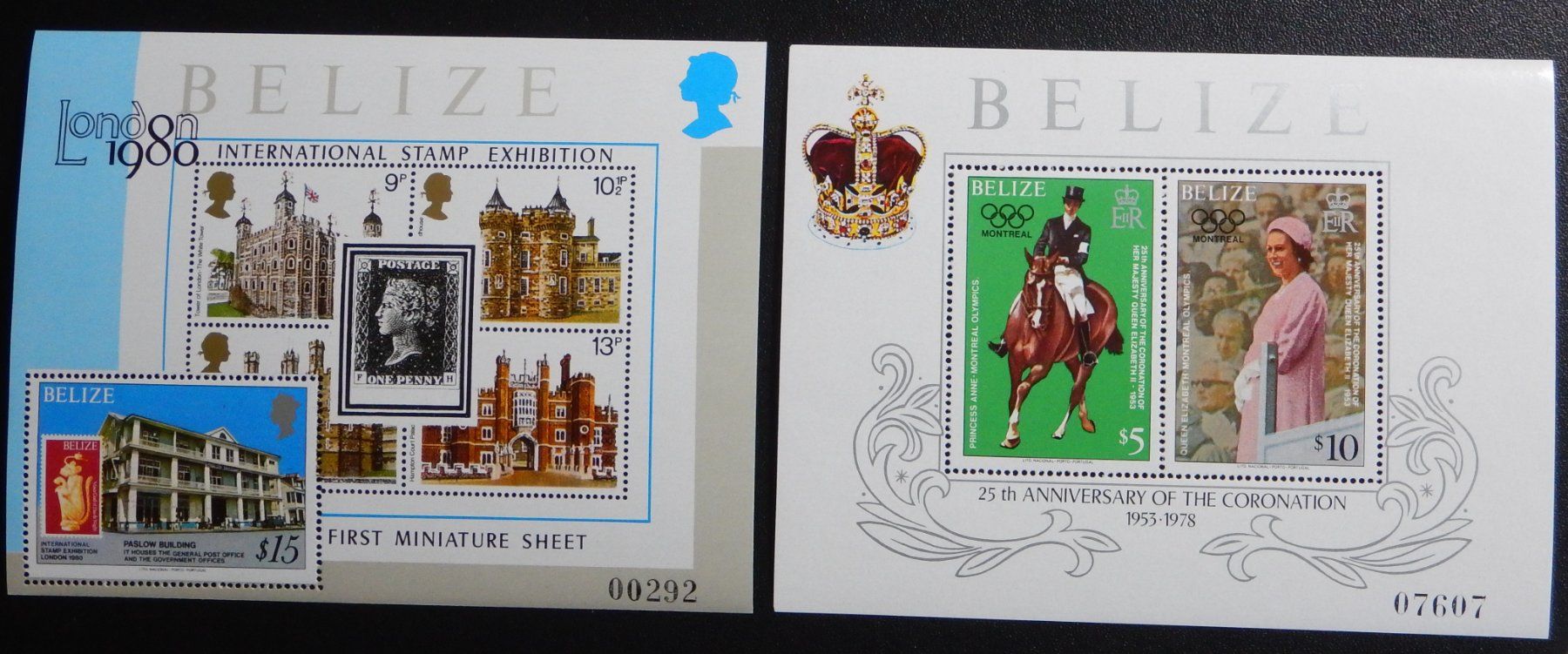 Tutti i francobolli: Belize Kat. Block 6 & 7 ** 1979 Kat. 40 Euro – Usato da Zürich venduto da Muehlekauf