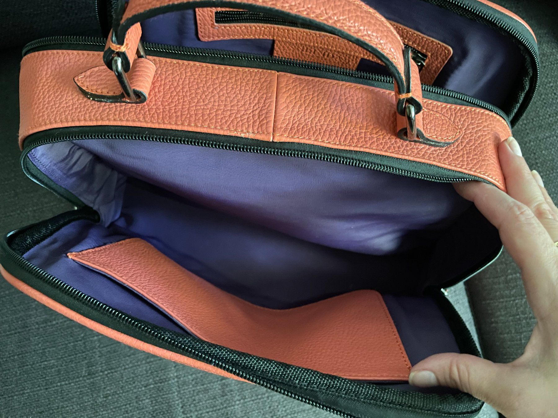 Taschen für Damen: Borsa color salmone con tracolla nuova – Neu (gemäss Beschreibung) aus Meilen von val_tsv8 5