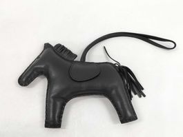🐴✨ Hermès Rodeo Bag Charm GM – Schwarz Leder