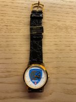 PMC Armbanduhr, Vintage Fanartikel, Lederband, Rarität
