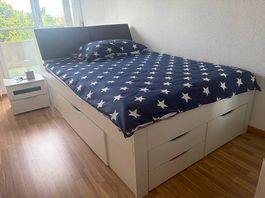 Komplettes Schlafzimmer 140x200 + Schrank +Matratze 500 CHF