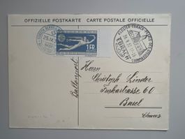 1932 Offiz. Bostkarte Gordon-Bennett Nr. 190 Einzelfrankatur