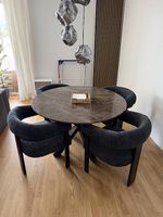 Runder Esstisch aus echtem Marmor  Designer-Look